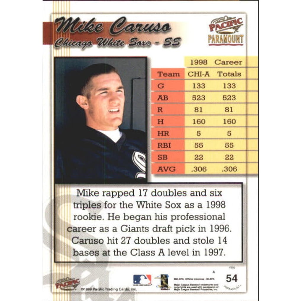 1999 Paramount Platinum Blue #54 Mike Caruso