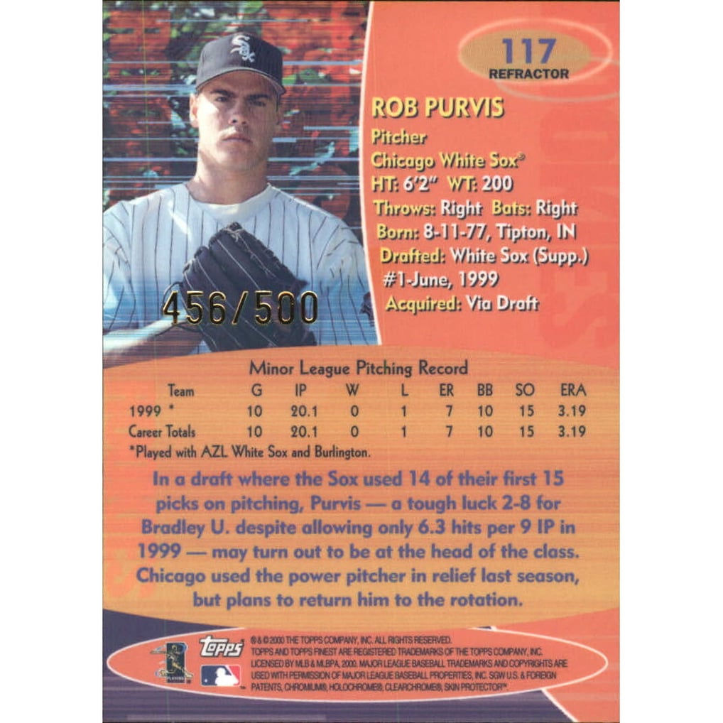2000 Finest Refractors #117 Rob Purvis