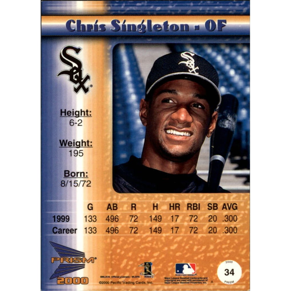 2000 Pacific Prism Premiere Date #34 Chris Singleton