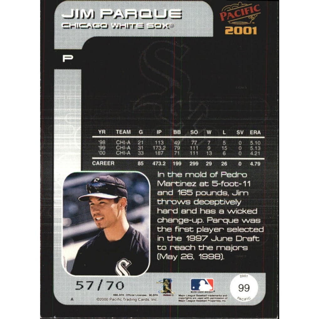 2001 Pacific Hobby LTD #99 Jim Parque