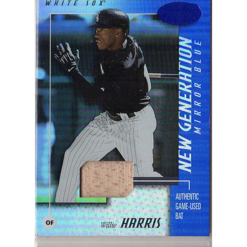 2002 Leaf Certified Mirror Blue #174 Willie Harris NG Bat