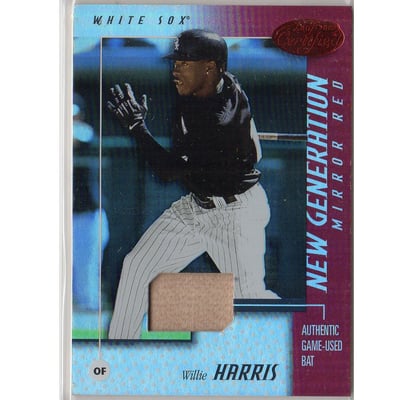 2002 Leaf Certified Mirror Red #174 Willie Harris NG Bat