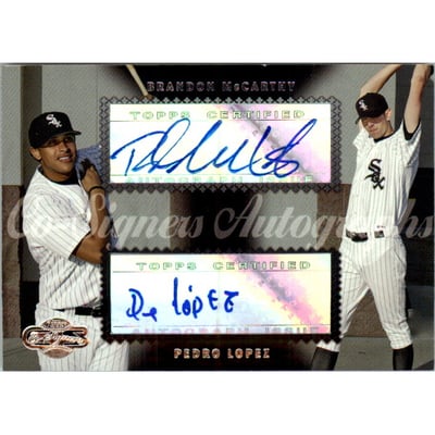 2006 Topps Co-Signers Dual Autographs #CS39 Brandon McCarthy/Pedro Lopez S