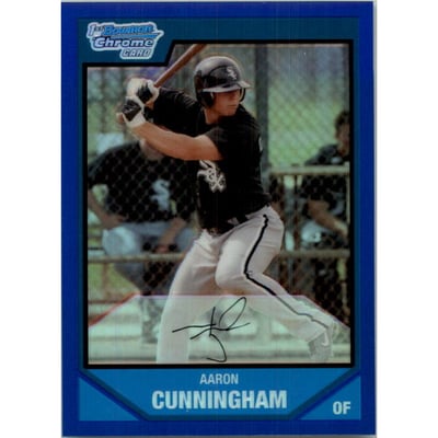 2007 Bowman Chrome Prospects Blue Refractors #BC21 Aaron Cunningham