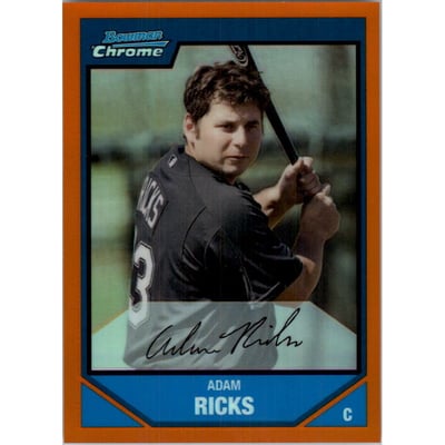 2007 Bowman Chrome Prospects Orange Refractors #BC143 Adam Ricks