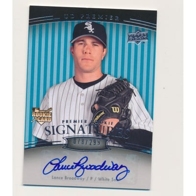 2008 Upper Deck Premier #208 Lance Broadway AU (RC)/299