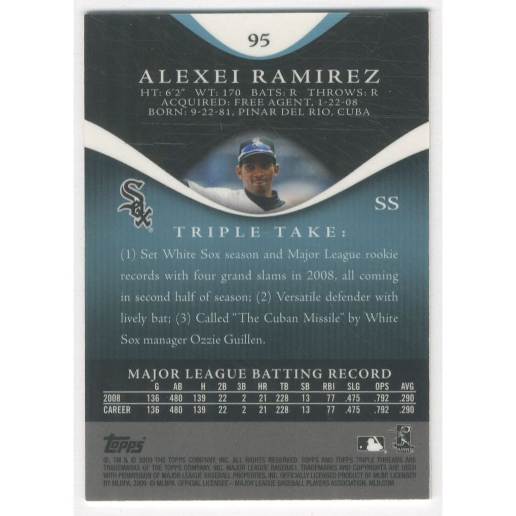 2009 Topps Triple Threads Sapphire #95 Alexei Ramriez