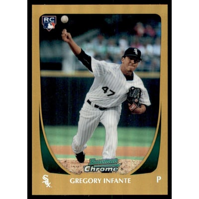 2011 Bowman Chrome Gold Refractors #191 Gregory Infante