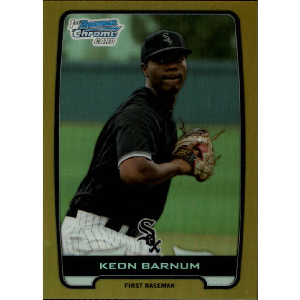 2012 Bowman Chrome Draft Draft Picks Gold Refractors #BDPP5 Keon Barnum