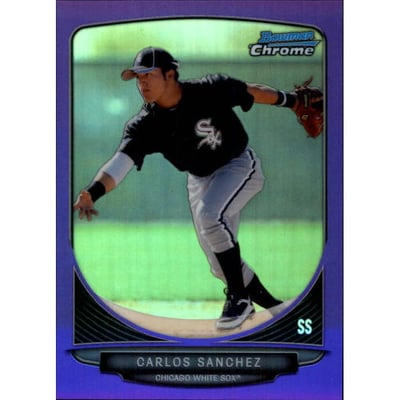 2013 Bowman Chrome Prospects Purple Refractors #BCP109 Carlos Sanchez