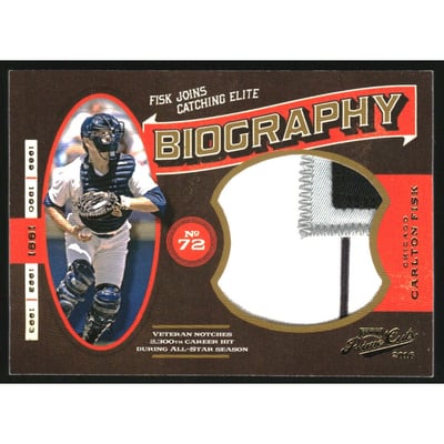 2016 Prime Cuts Biography Materials Jumbo Gold #4 Carlton Fisk/3