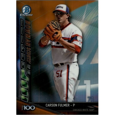 2017 Bowman Chrome Scouts Top 100 Orange Refractors #BTP71 Carson Fulmer