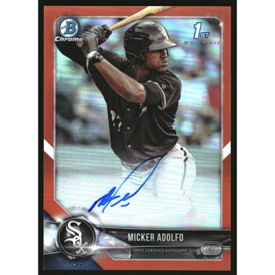 2018 Bowman Chrome Prospect Autographs Orange Refractors #CPAMA Micker Adolfo