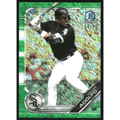 2019 Bowman Chrome Prospects Green Shimmer Refractors #BCP164 Micker Adolfo