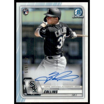 2020 Bowman Chrome Rookie Autographs Refractors #CRAZC Zack Collins