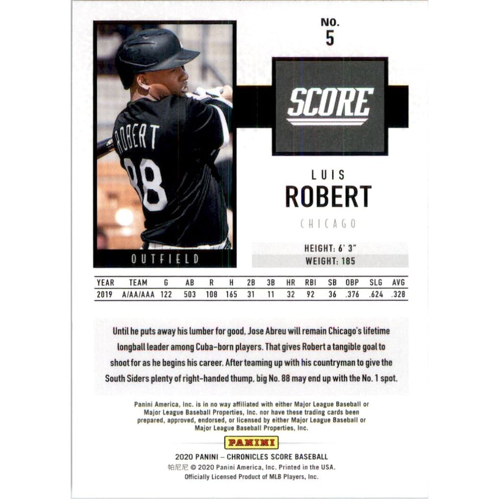 2020 Score #5 Luis Robert RC