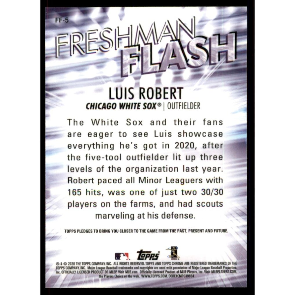 2020 Topps Chrome Freshman Flash #FF5 Luis Robert