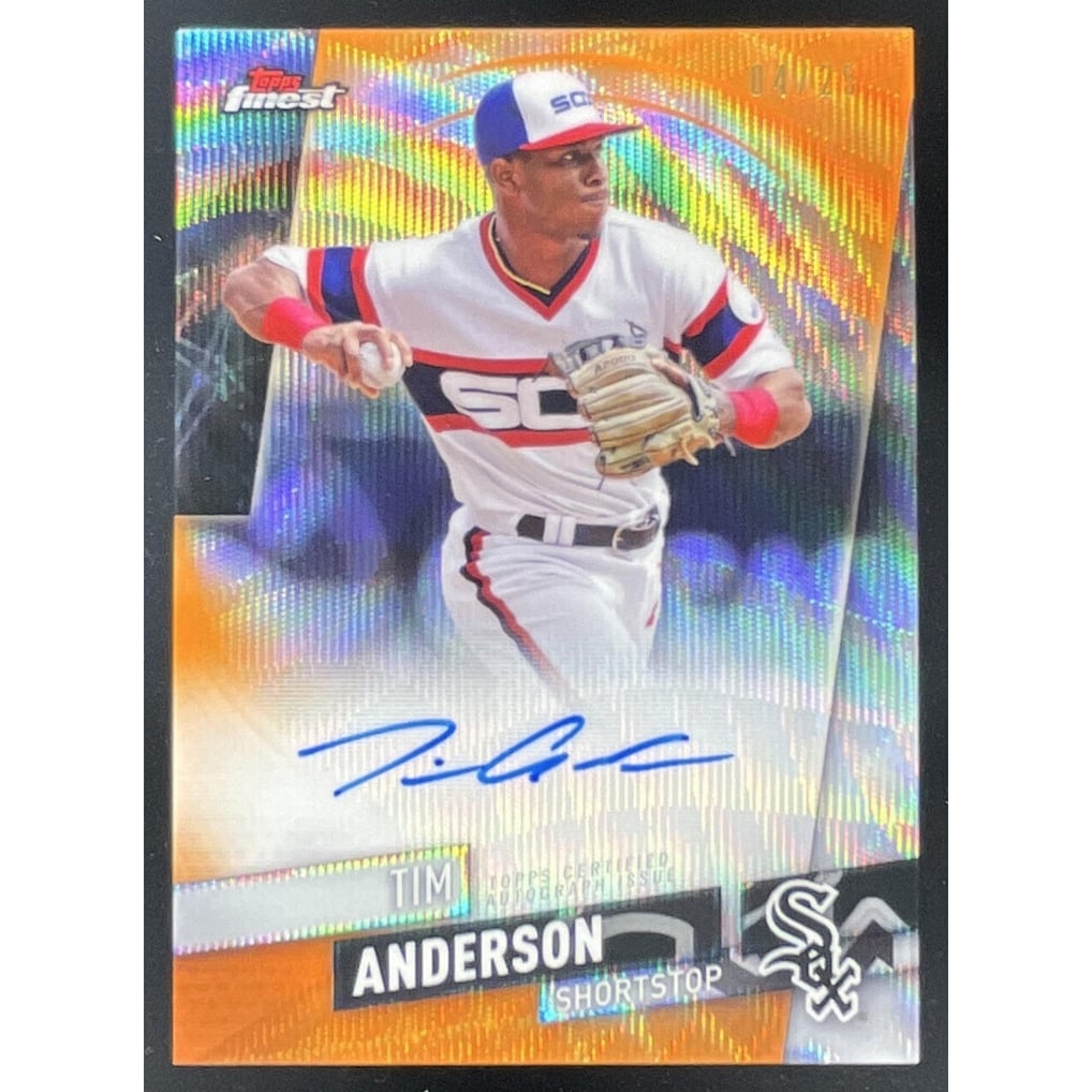 2020 Topps Finest Orange Wave #FA-TA Tim Anderson Auto /25