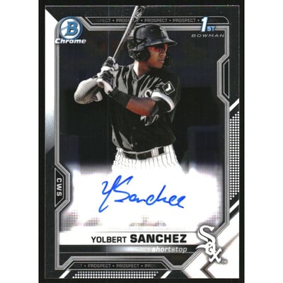 2021 Bowman Chrome Prospect Autographs #CPAYSA Yolbert Sanchez