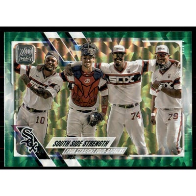 2021 Topps Green Foil #486 South Side Strength/Yoan Moncada/Yasmani Grandal/Jose Abreu/Eloy Jimenez