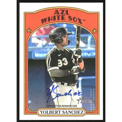 2021 Topps Heritage Minors Real One Autographs #ROAYSA Yolbert Sanchez EXCH