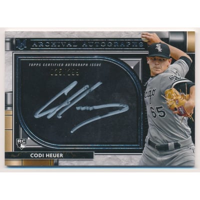 2021 Topps Museum Collection Archival Autographs #AACH Codi Heuer/299