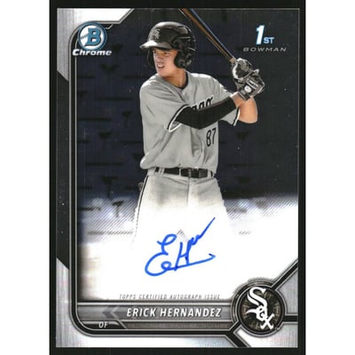 2022 Bowman Chrome Prospect Autographs #CPAEH Erick Hernandez