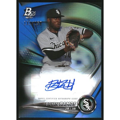 2022 Bowman Platinum Top Prospects Autographs Blue #TOP89 Bryan Ramos
