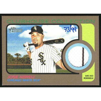 2022 Topps Heritage Clubhouse Collection Relics Gold #CCJA Jose Abreu