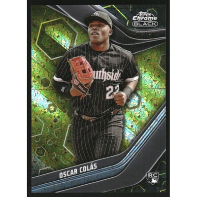 2023 Topps Chrome Black Gold Mini Diamond Refractors #48 Oscar Colas