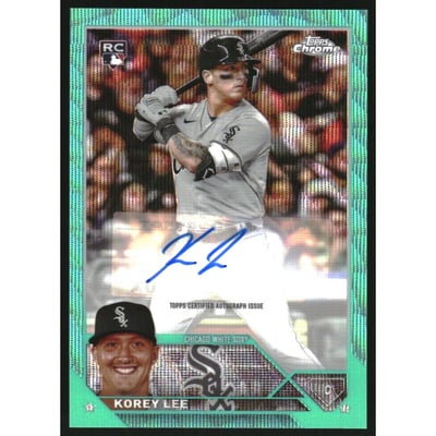 2023 Topps Chrome Update Autographs Aqua Wave Refractors #ACKL Korey Lee