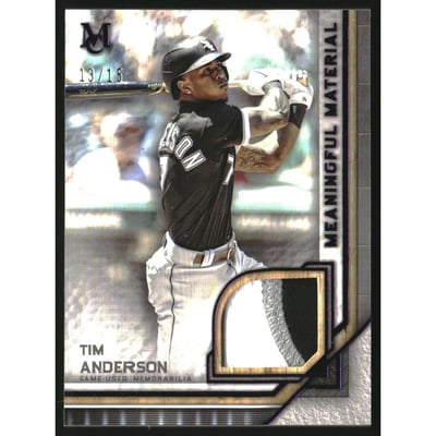 2023 Topps Museum Collection Meaningful Material Relics Amethyst #MMRTAN Tim Anderson
