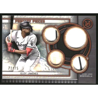 2023 Topps Museum Collection Primary Pieces Quad Relics Copper #SPPPQREJ Eloy Jimenez