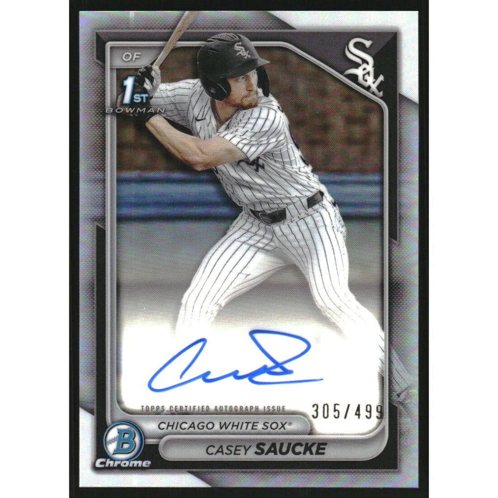 2024 Bowman Chrome Draft Autographs Refractors #CPACSA Casey Saucke