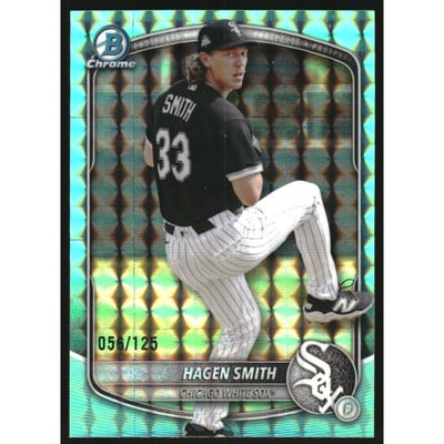 2025 Bowman Chrome Draft Aqua Geometric Refractors #BDC167 Hagen Smith