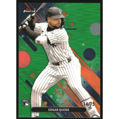2025 Finest Green Refractors #97 Edgar Quero