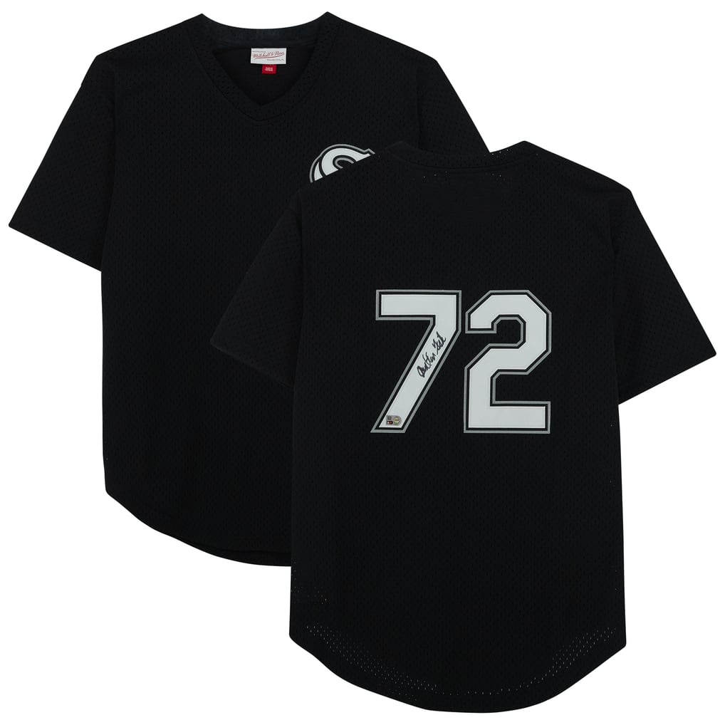 Carlton Fisk Chicago White Sox Autographed Fanatics Authentic Black Mitchell & Ness Authentic Batting Practice Jersey 