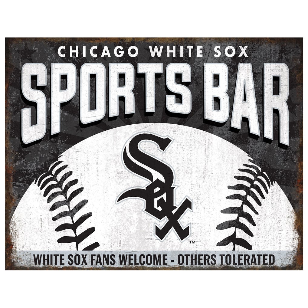 Chicago White Sox 12" x 8" Sports Bar Metal Sign