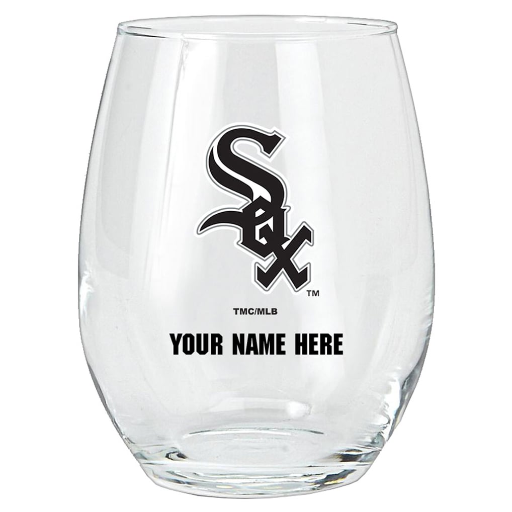 Chicago White Sox 15oz. Personalized Stemless Glass Tumbler