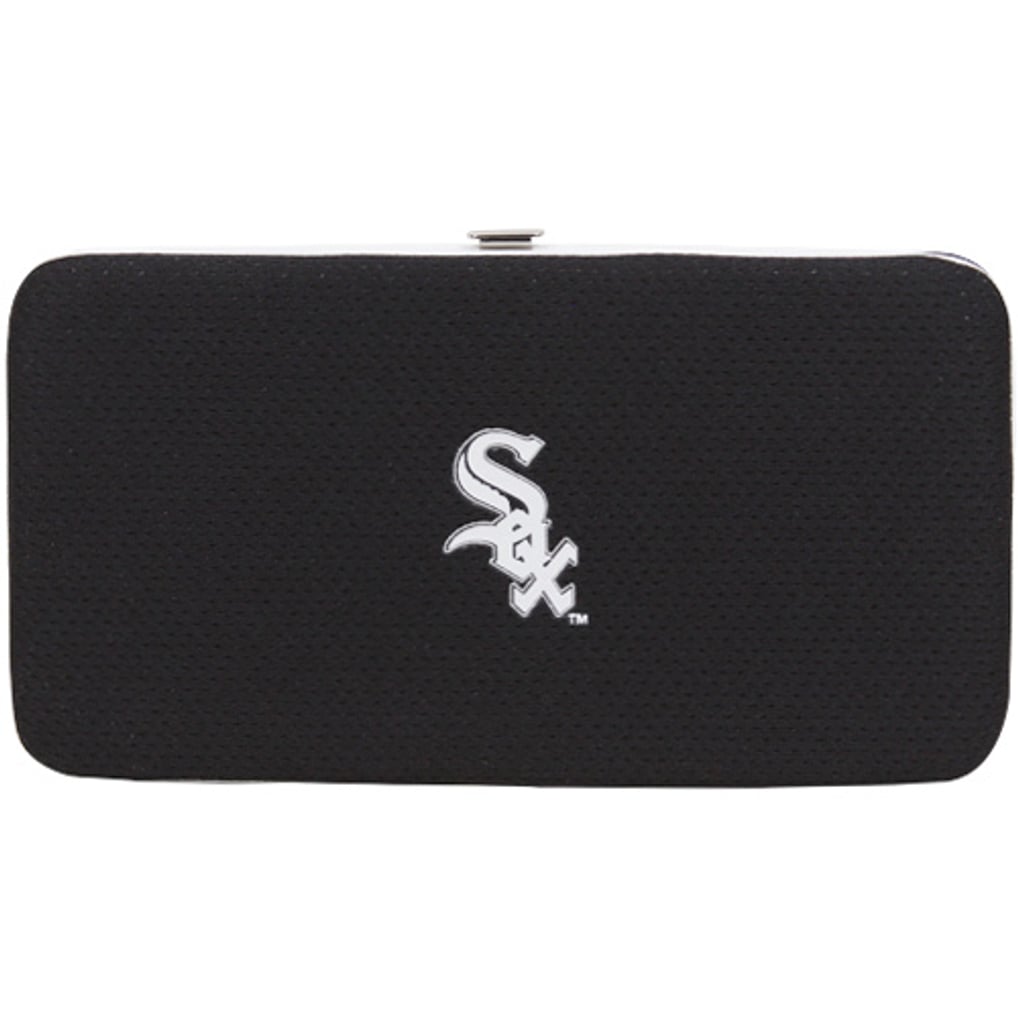 Chicago White Sox Ladies Mesh Hard Shell Wallet - Black
