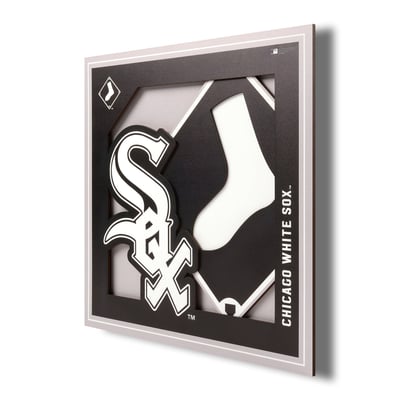 Chicago White Sox Fanpoint 12'' x 12'' 3D Logo Wall Art