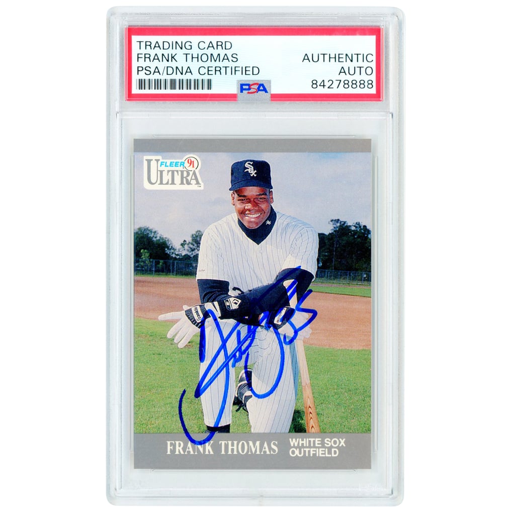 Autographed Chicago White Sox Frank Thomas 1991 Fleer Ultra #85 PSA ...