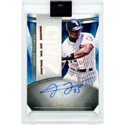 Frank Thomas Chicago White Sox Autographed 2023 Topps Luminaries Triple Game Used Relic #HRKAR-FT #8/10 Card