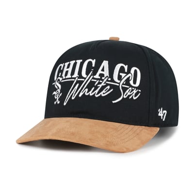 Chicago White Sox '47 Scribe Line Hitch Adjustable Hat - Black/Light Brown