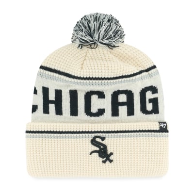 Chicago White Sox '47 Quattrle Cuffed Knit Hat with Pom - Natural
