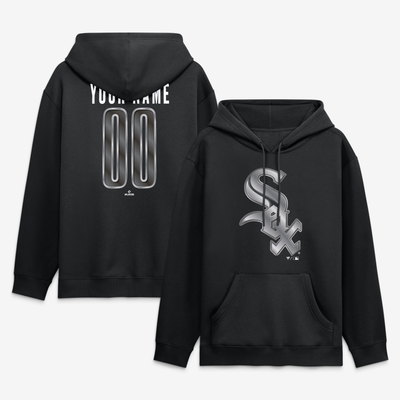 Chicago White Sox  Forged Mascot Personalized Name & Number Hoodie - Black