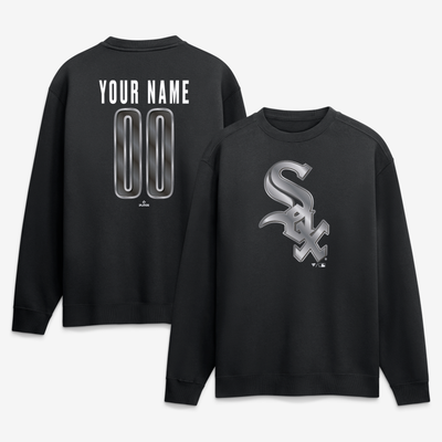Chicago White Sox  Forged Mascot Personalized Name & Number Sweatshirt - Black