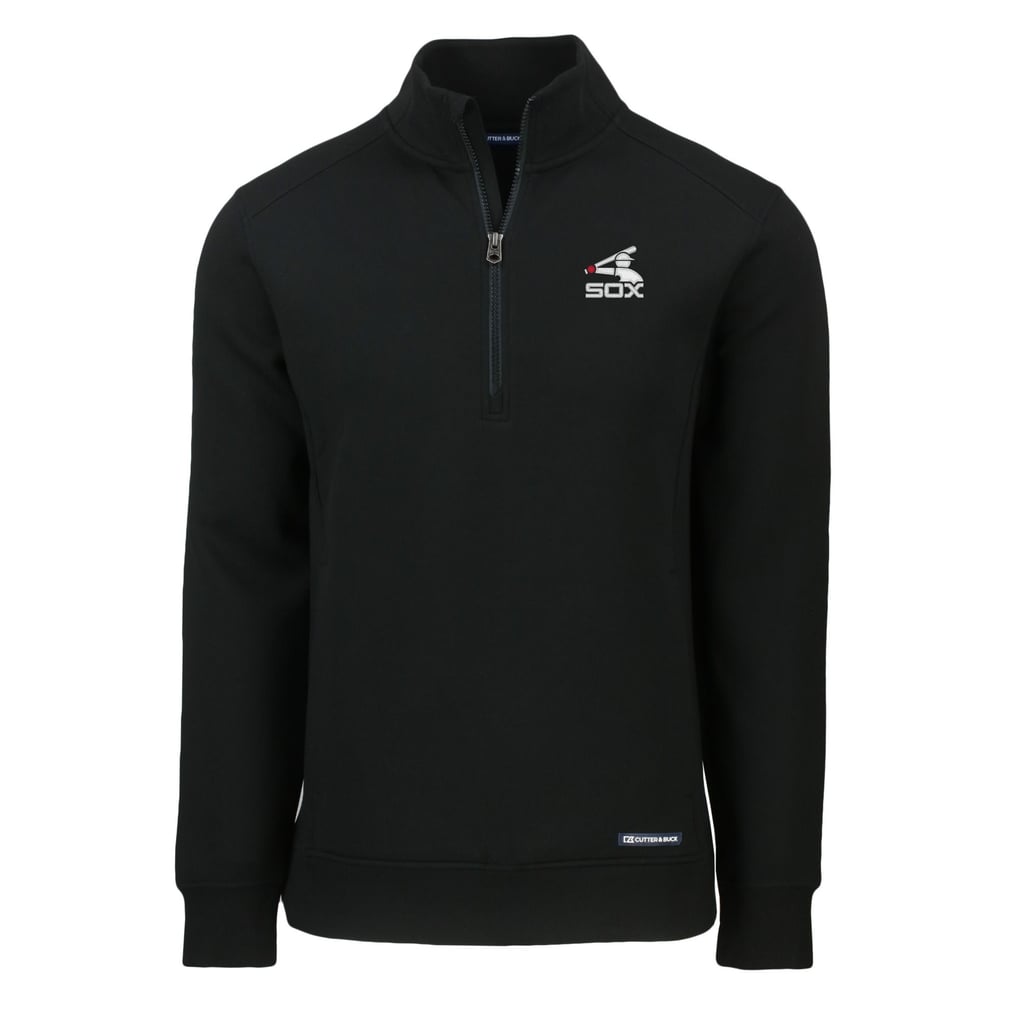  Chicago White Sox Cutter & Buck Cooperstown Collection Roam Eco Recycled Quarter-Zip Pullover - Black