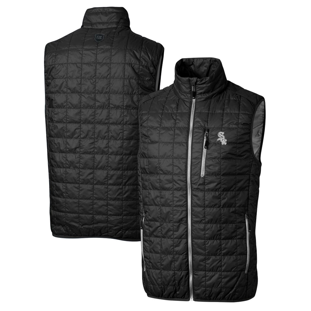 Chicago White Sox Cutter & Buck Rainier Full-Zip Puffer Vest - Black