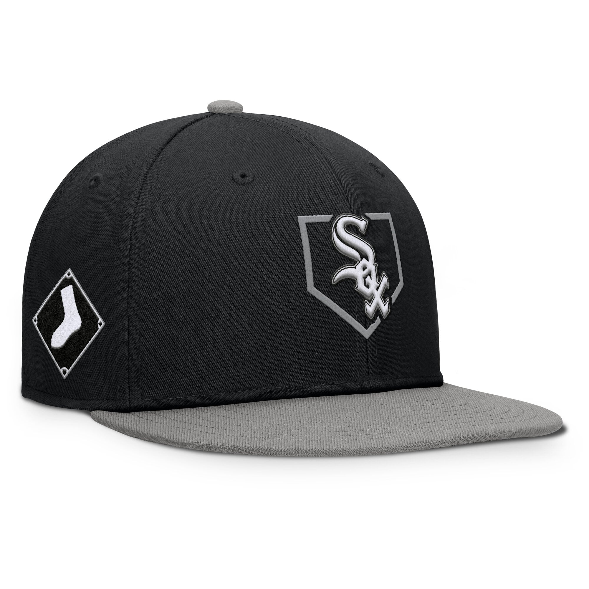 Men's Chicago White Sox Fanatics Black/Gray Batter's Box Snapback Hat